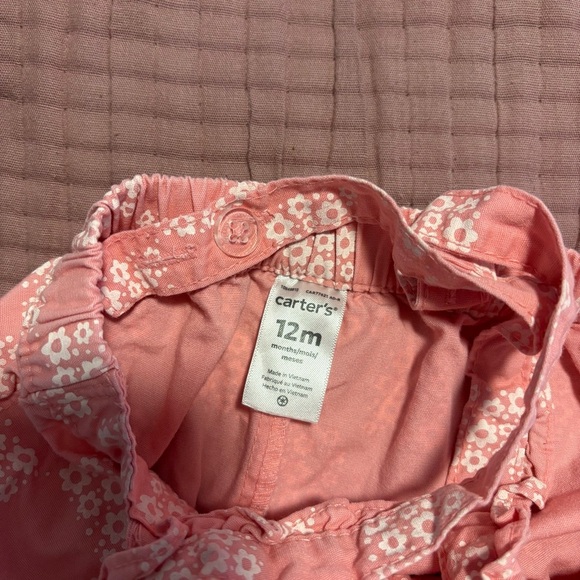 Carter's Pink Baby Dress with White Floral Design - Picture 3 of 3